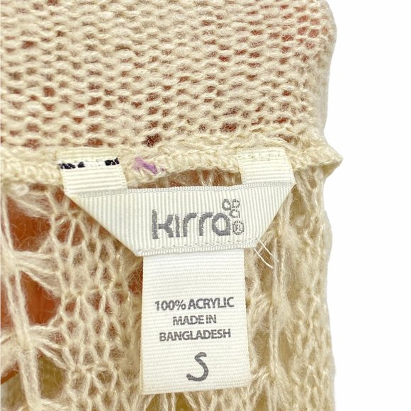 KIRRA Women's Casual Crochet Knit Cardigan Open Fr - Picture 5 of 6